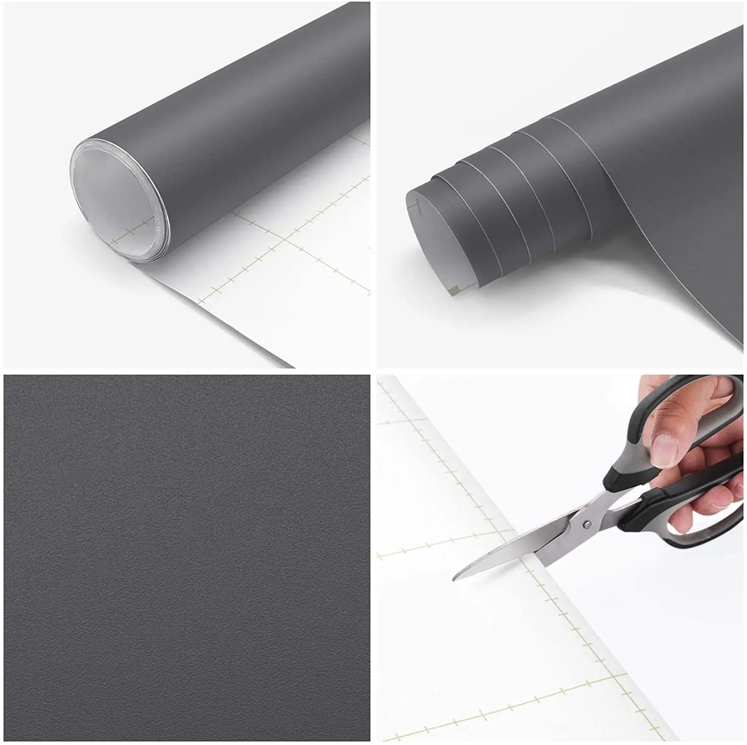 PVC Wallpaper Decoration Vinyl Matte Black Self-adhesive Paper,  Bedroom Furniture Wall Hanging Waterproof Kitchen 60x 5M