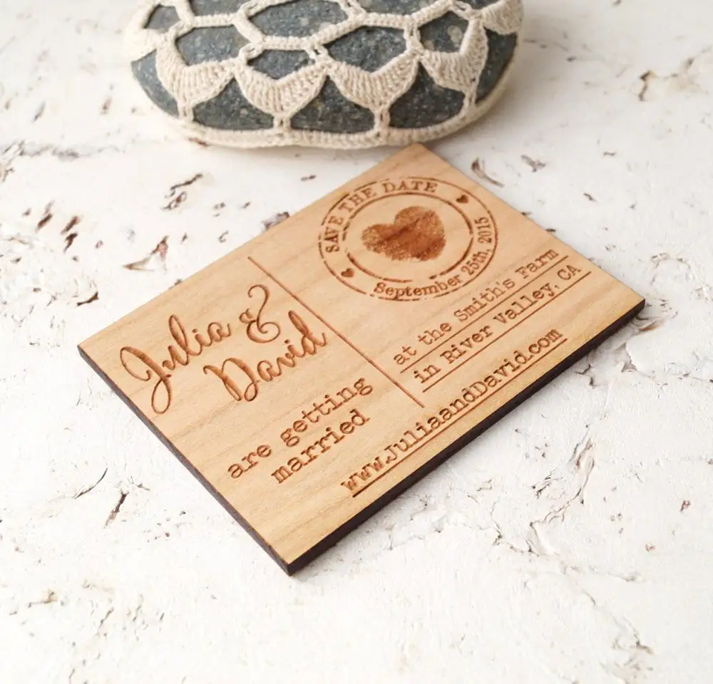 Save the date magnets, wedding save the dates, wooden save the date magnets, engraved wedding magnets, rustic save the dates