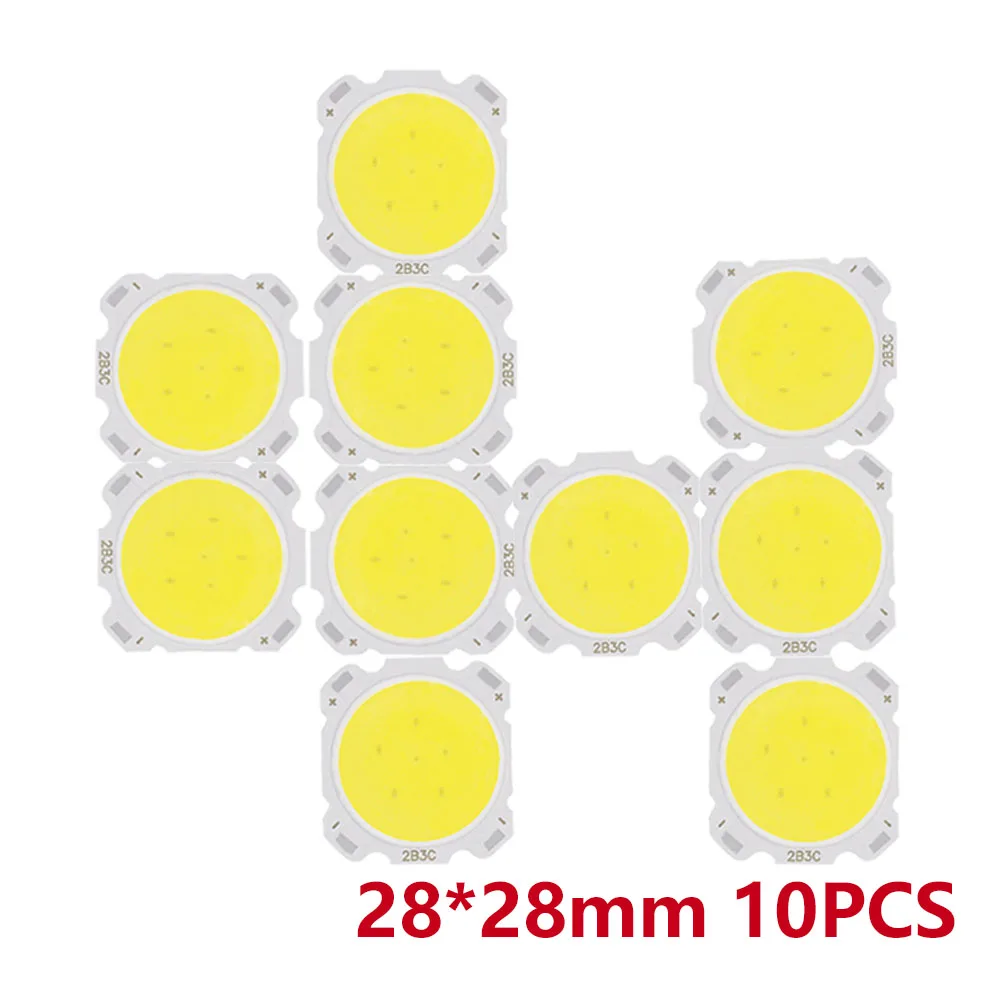 10PCS LED Beads Lamp 3W 5W 7W 10W 18W High Power LED COB Light Bulb 2422mm For DIY Board Power LED Diode Cold white Warmwhite