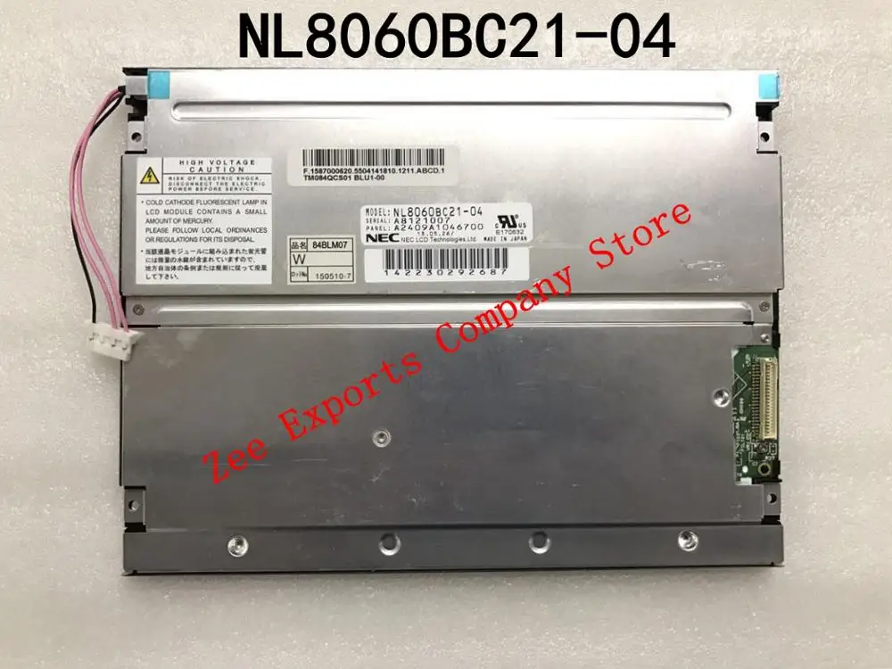 

Original A+ Grade 8.4 Inch NL8060BC21-04 NL8060BC21 04 800*600 LCD Display For Industrial Equipment For NEC