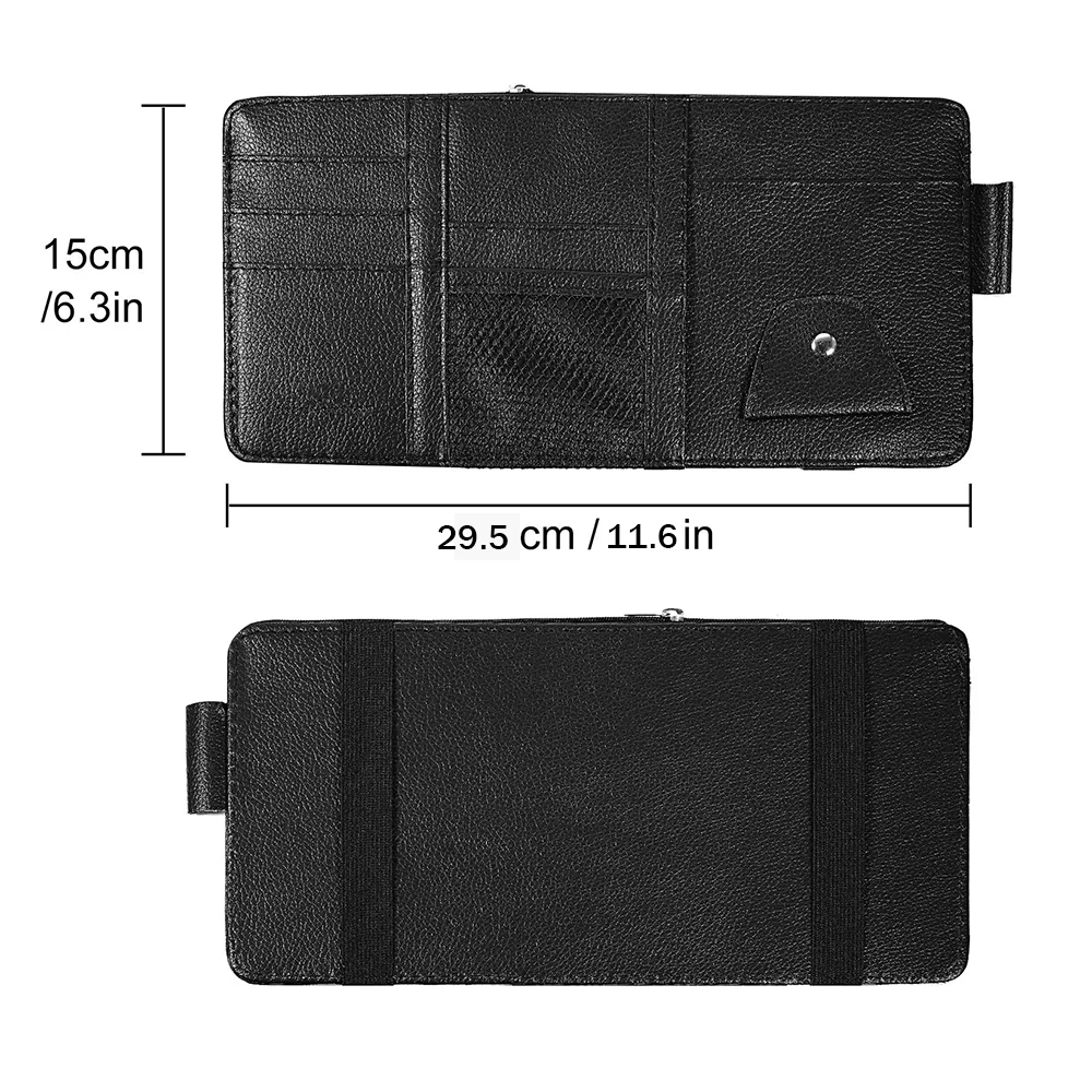 2 PCS Car Sun Visor Organizer Bill Pen Business Card Holder Organizer Storage Box Sunglass Clip Stowing Tidying Car Accessories