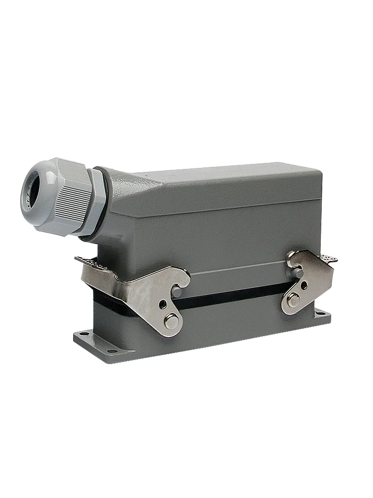 Heavy duty connector HE-6 /10/16 core 24 core 32 core 48 core rectangular industrial waterproof aviation plug  socket