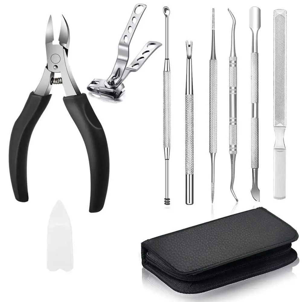 

8PCS Nail Clipper Set Stainless Steel Toenail Clippers Thick Ingrown Toe Nail Heavy Duty Precision Nail Scissor Cut Toenail Tool