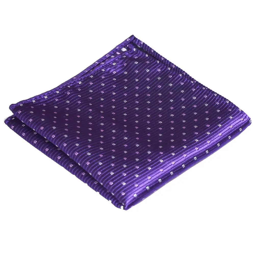 Dots Modello Navy Blu Rosa Rosso Viola Grigio Grigio Mens Pocket Quadrato di Seta Jacquard Lavorato a telaio di Trasporto libero casual Affari Hanky