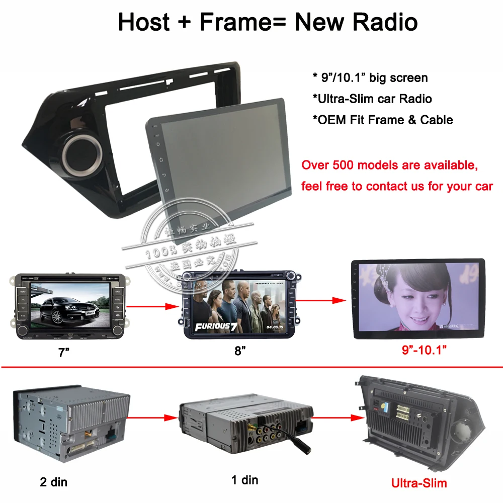 HANGXIAN 2 Din Car Radio Fascia frame for Toyota Camry 2015 car DVD player GPS NAVI Panel Dash Kit Installation Frame Trim Bezel