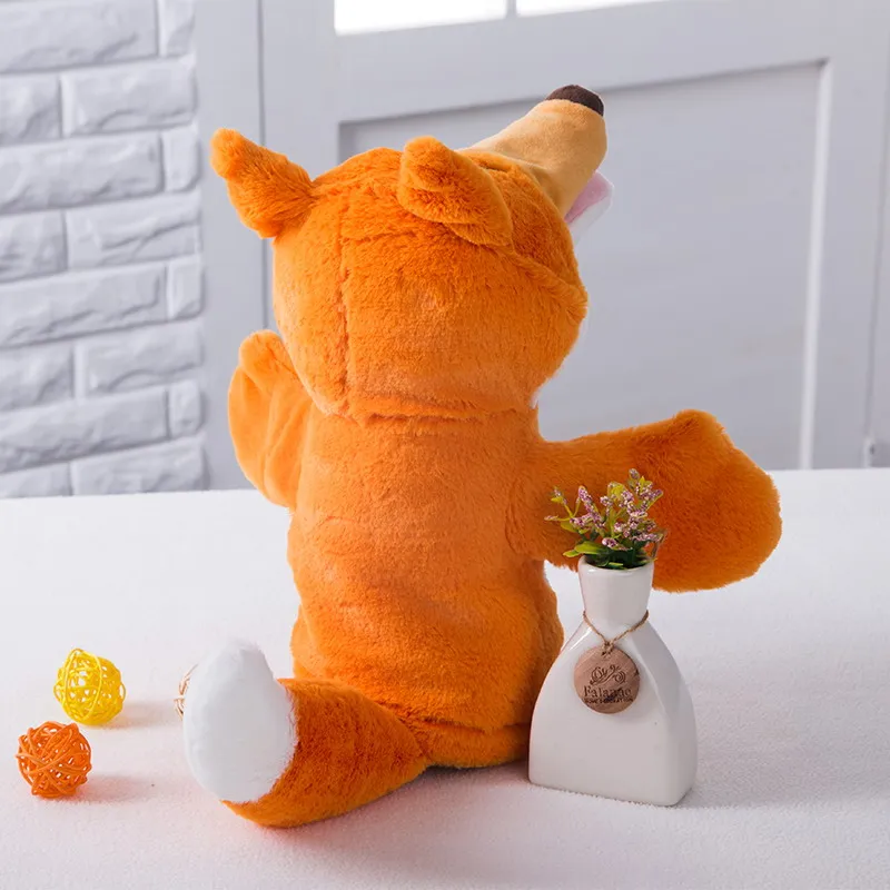 Plüsch Handpuppe Weiche Tiere Puppen Fuchs Handpuppe Für Kinder Erwachsene Pretend Spielen Puppen, 28CM