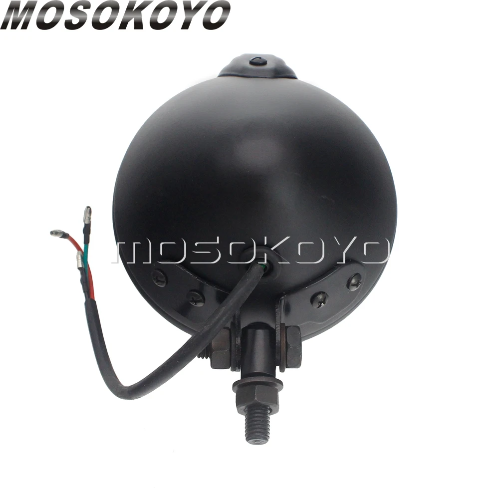 Motorcycle Yellow Lamp Housing 4.5 Inch H4 Headlight Amber Lamp for Harley Bobber Chopper Custom Bikes Scrambler Headlamp Light