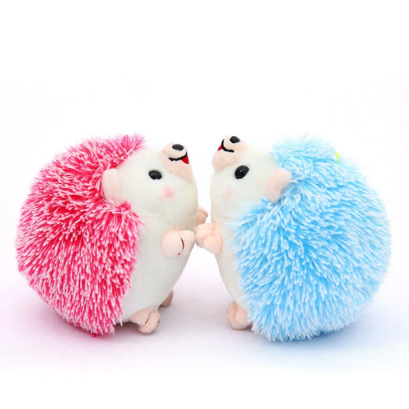 12CM Plush Hedgehog Toys Key Chain Ring Pendant Plush Toy Animal Stuffed Anime Car Fur Gifts for Women Girl Toys Doll