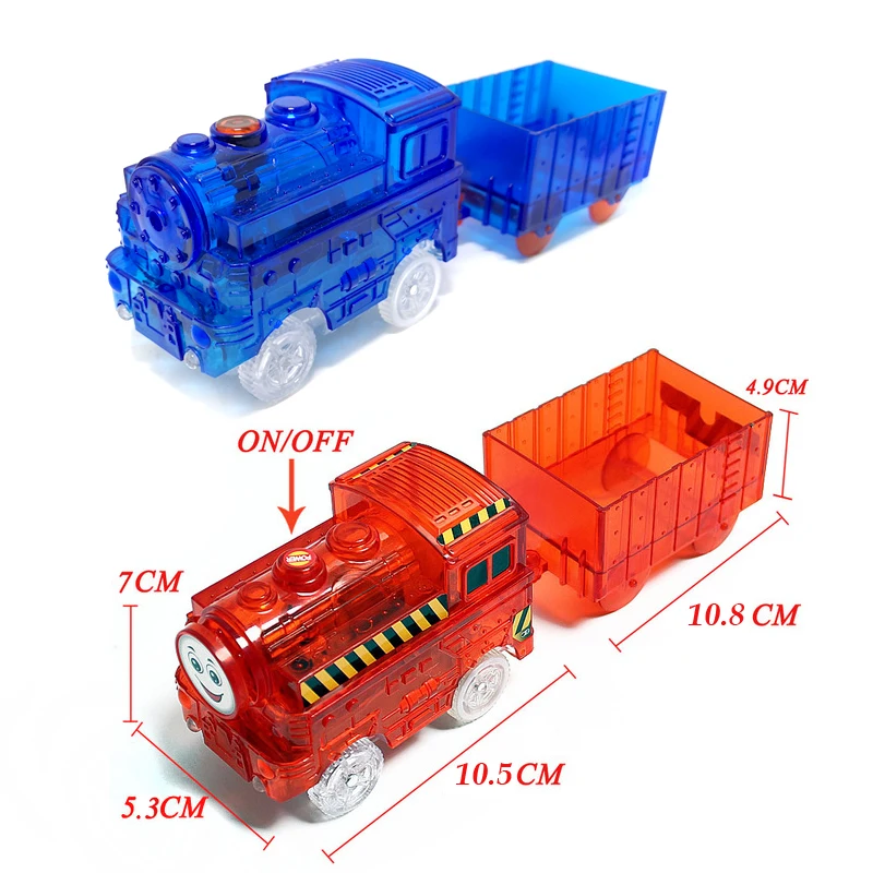 Electric Rail Train Assembled Luminous Rail Car DIY Ever-changing Children's Roller Coaster Boy Educational Toy L003