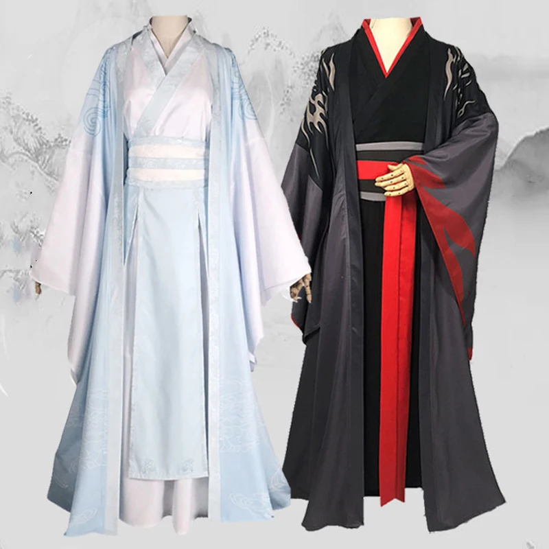 

Wei Wuxian/Lan Wangji Cosplay Costumes Ancient Mo Dao Zu Shi Grandmaster of Demonic Cultivation Halloween Costume Wigs C89K223