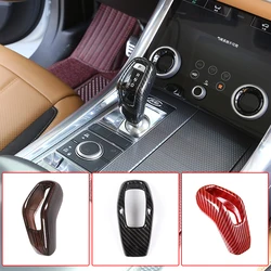 Car Gear Head Shift Knob Cover Trim ABS Carbon Fiber Auto Sticker For Land Range Rover Sport RR Sport 2018-2020 Car Accessories