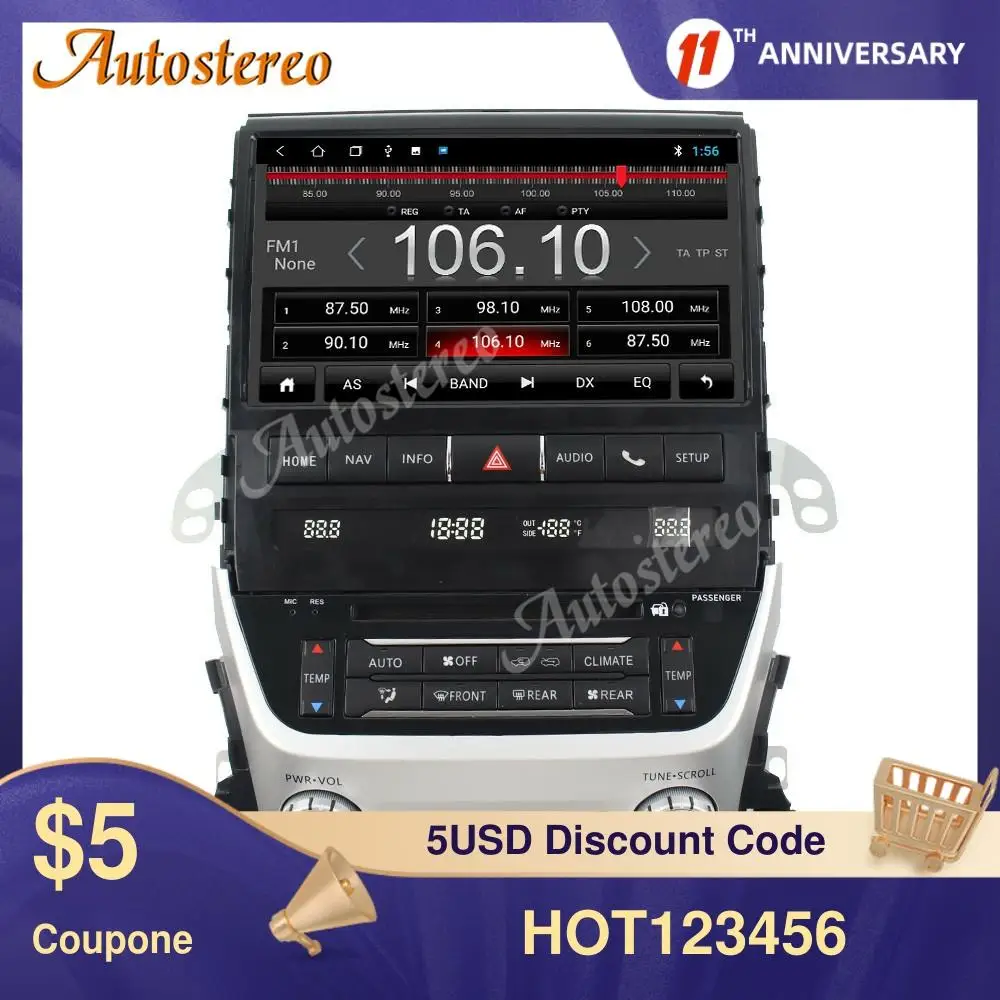 Carplay OEM 5700 Style Car Radio Media For Toyota Land Cruiser LC200 2016-2020 Android Car GPS Navi Stereo Head Unit Multimedia