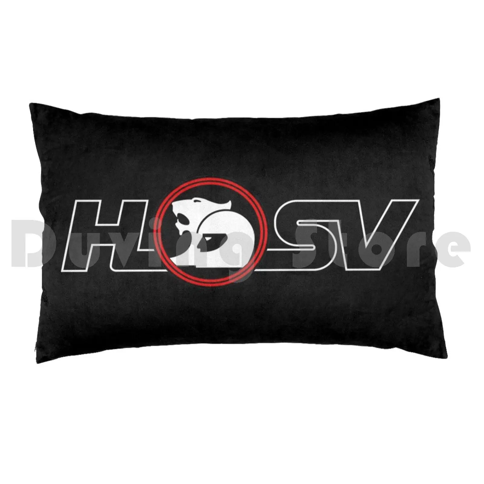 Hsv White Outline On Black Pillow Case Printed 50x75 Hsv Holden V8 Ve Monaro R8 Vxr8 Gm Ls Australia Aussie view 2