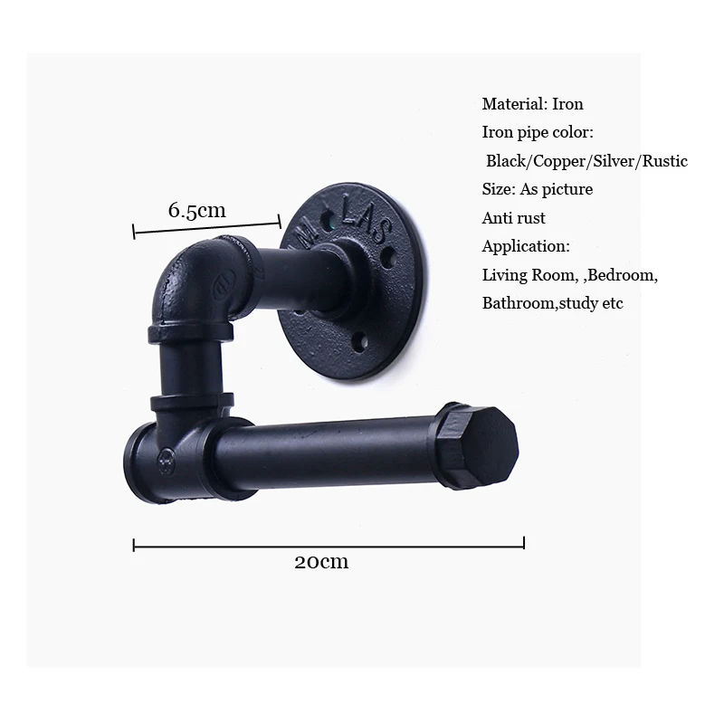 産業用エアダクト壁掛けブラケット、サスペンションラック、鉄製固定キット、トイレットペーパーホルダー