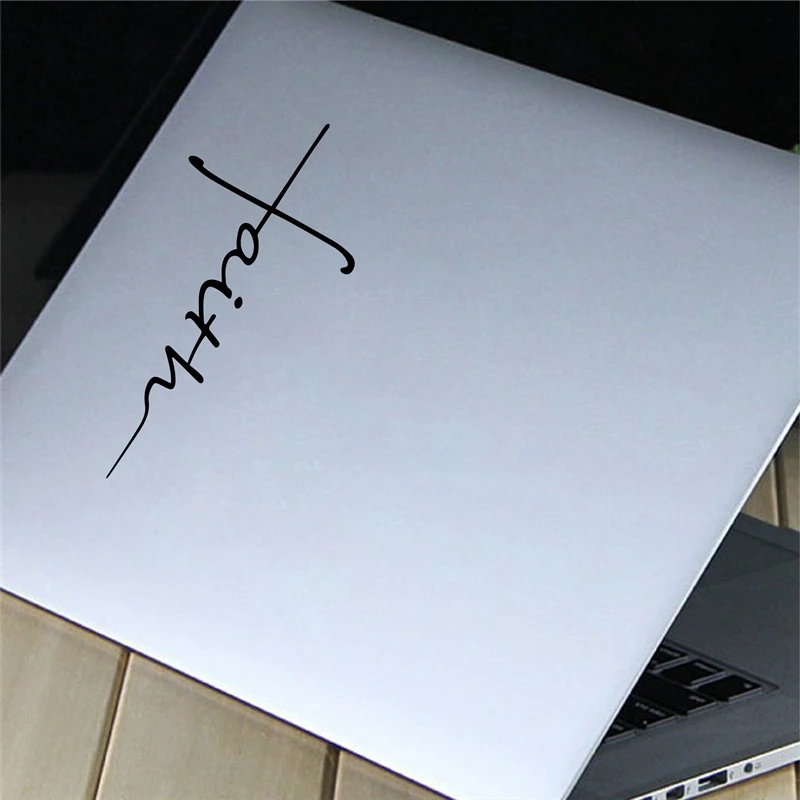 Faith Cross Decal Christian Religious Vinyl Sticker Car Window Decor ,  Women\'s Christian Laptop Decals for Apple MacBook Decor