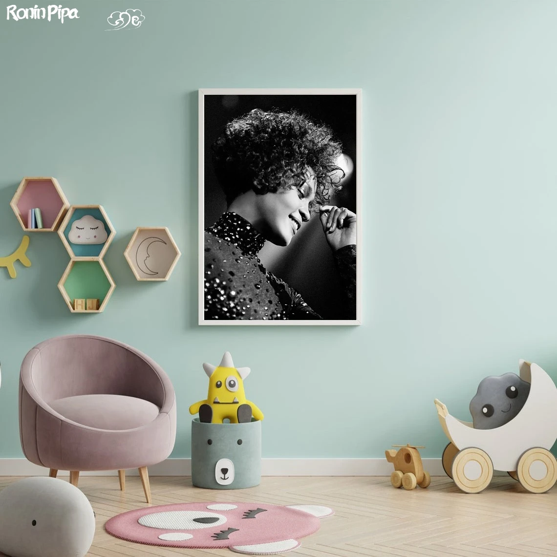 Whitney Houston Music Poster Art Print Canvas Painting Wall Pictures Living Room Home Decor (No Frame)