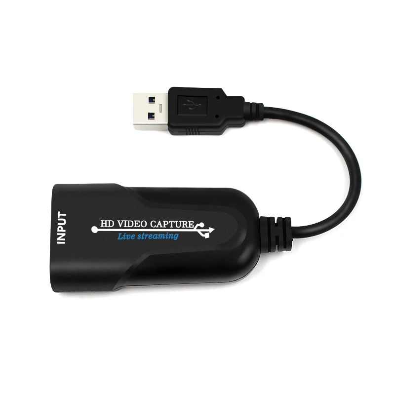 ビデオキャプチャカード ポータブル HD USB HDMI 1080P ビデオカード 信頼性の高いストリーミングアダプター ライブブロードキャスト ビデオ録画用