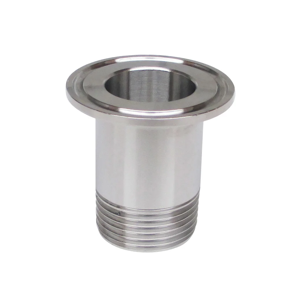 DN8 -DN50 BSP Sanitary Stainless Steel 304 Tri Clamp Male Threaded Pipe Fitting Adapter l SS304 Sanitary Male Threaded Ferrule