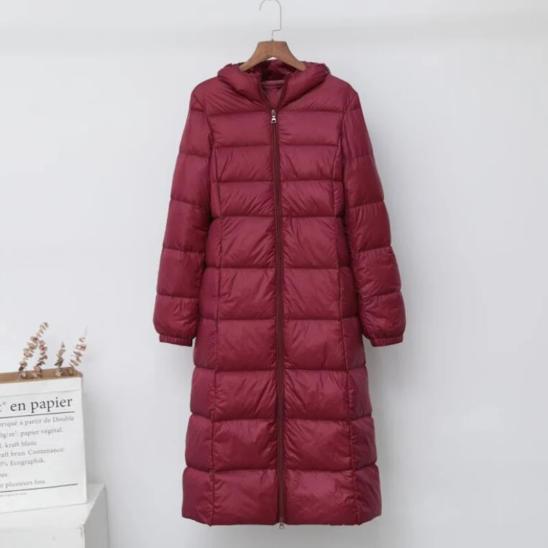 SEDUTMO Winter Long Women Down Jackets Slim Thick Hooded Coat  Autumn Casual Puffer Jacket ED919