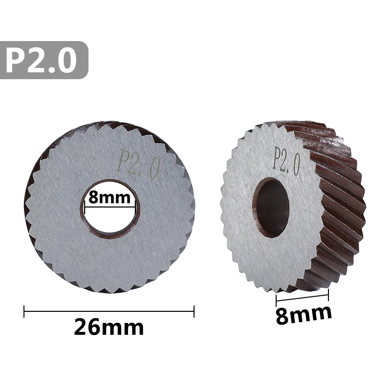 XCAN 2pcs 2.0mm  Metal Lathe Wheel Knurling Tools Diagonal Coarse Knurling Wheel