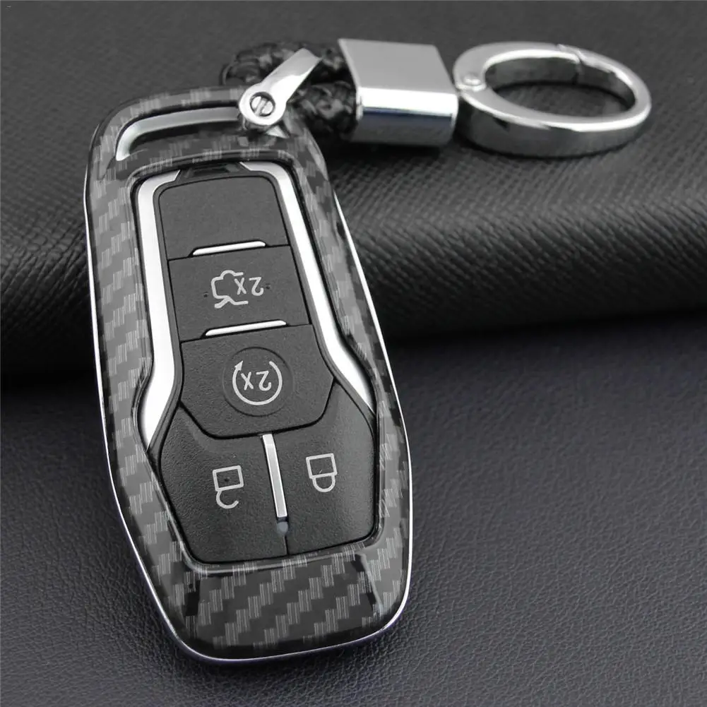 Key Case Fob Bag Holder ABS Hard Shell Cover Parts Fit For Ford Mondeo Mustang Edge Explorer F150 key cover