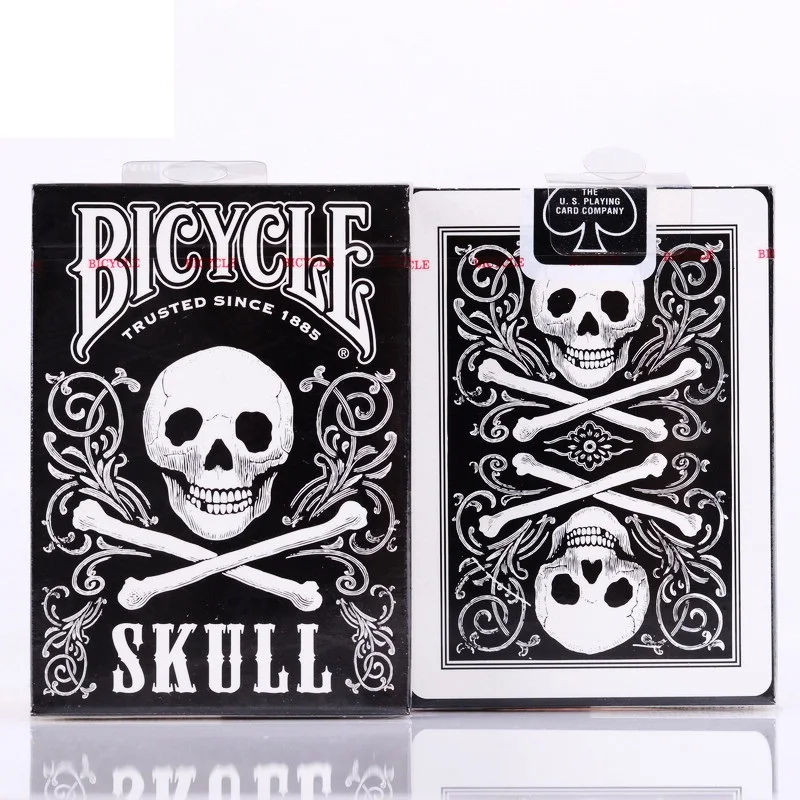 Bicycle Black Skull Playing Cards Deck Halloween Theme Poker USPCC Magic Card Games Magic Tricks Props for Magician