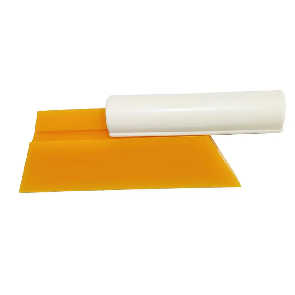 14cm Oblique Angled Yellow Rubber Turbo Scraper Soft Squeegee Vinyl Film Installing Car Paint Protection Care Equipment B27