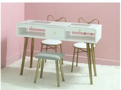 Nail table and chair set combination Nordic net red single double double manicure set special economic ins paint white