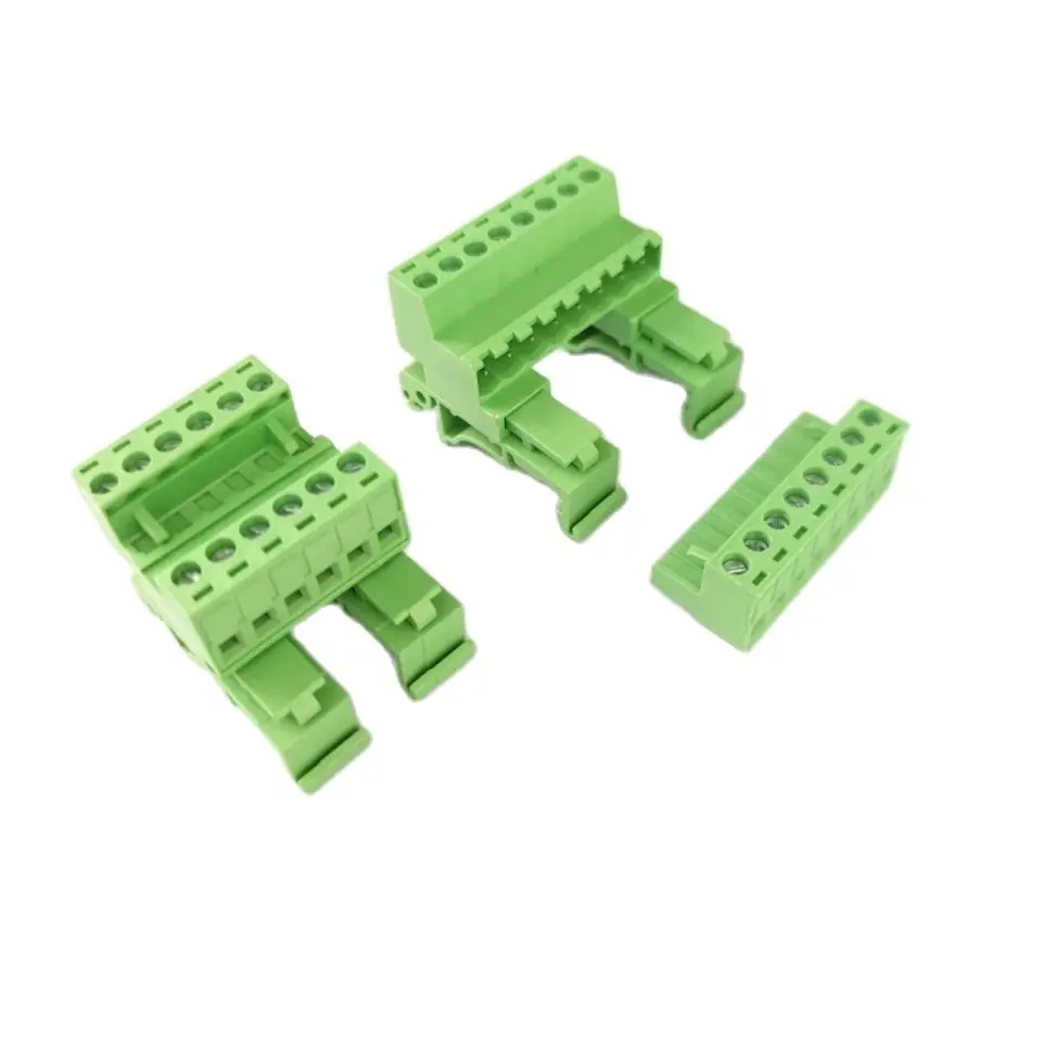 1Set 2-24 Pin 2EDG-UKR-5.08mm Rail Terminal Block Pitch 5.08mm Screw Plug-in Terminal Blocks Connector Din Rail Mounting Instead