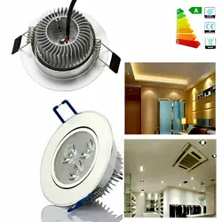 Lampa sufitowa LED do wbudowania 5W 3W Lampa panelowa Chłodna ciepła biel 220V 110V ze sterownikiem Downlight Reflektor bez ściemniania