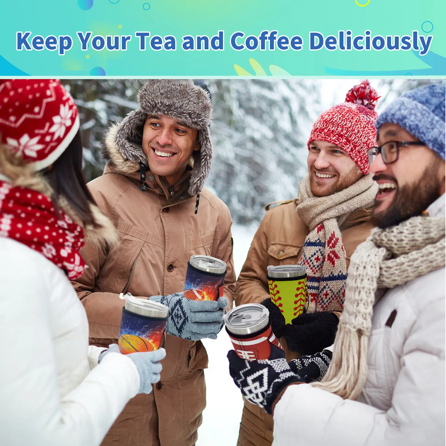 Wiederverwendbare Iced Kaffee Tasse Hülse Neopren Isolierte Ärmeln Tasse Abdeckung Halter Idee für 20 unzen Tumbler Tasse – Detail 7