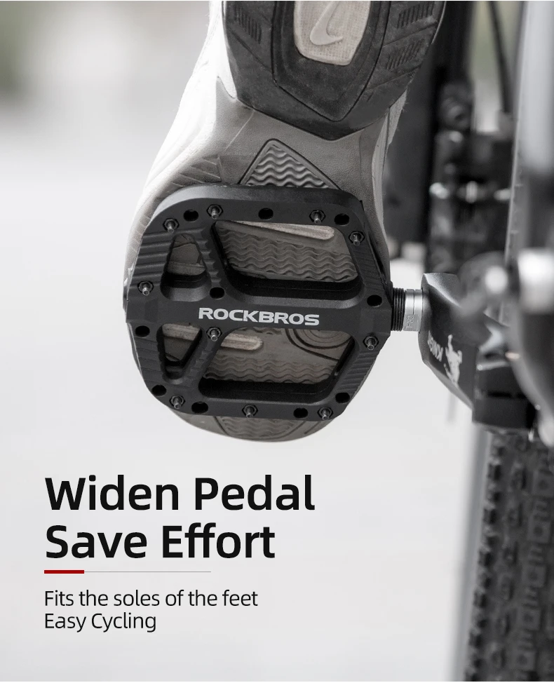 ROCKBROS Ultraleicht Dichtung Lager Fahrrad Pedale Radfahren Nylon Road bmx Mtb Pedale Flache Plattform Fahrrad Teile Zubehör – Detail 3