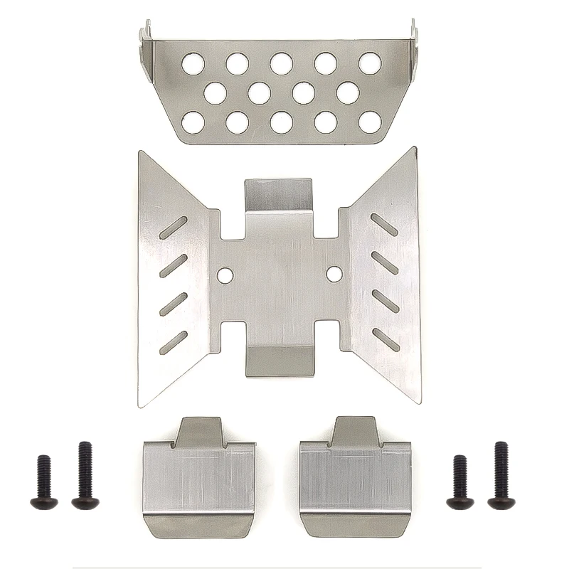 4PCS Stainless Steel Axle Protector Chassis Armor Skid Plate For RC Crawler Axial SCX10 III AXI03007 Upgrade Parts