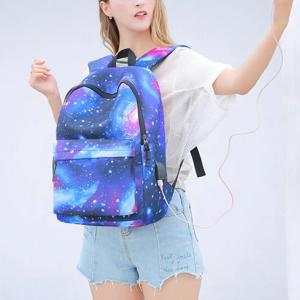 Thời Trang Mới Unisex USB Laptop Sinh Viên Du Lịch Chống Thấm Nước Bagpack Công Suất Lớn Xách Tay Sách Trường Túi 2021