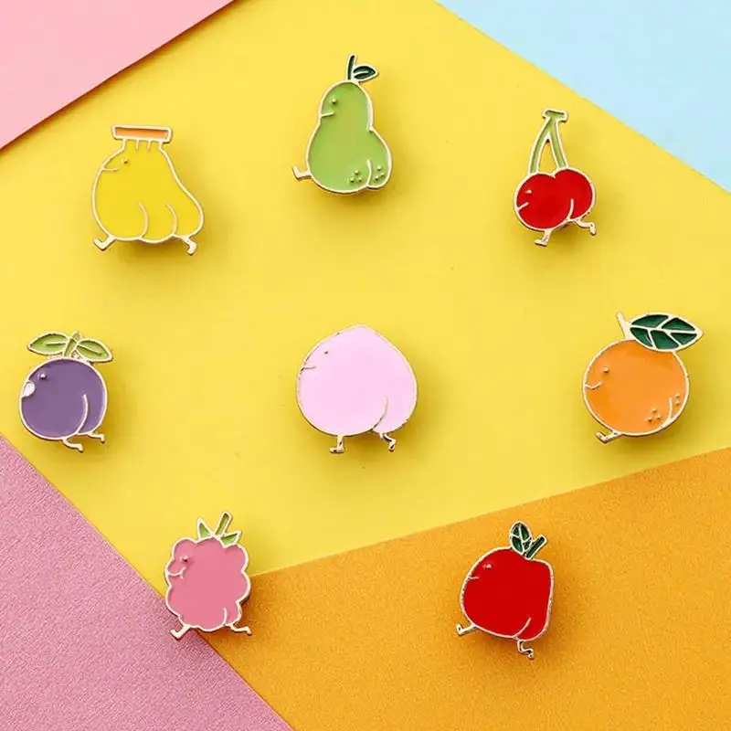 Cute Fruit Brooch Kawaii Pins Lovely Girl Heart Jewelry Cute INS Tide Personalized Badge Pins Accessories Clothes Accessories