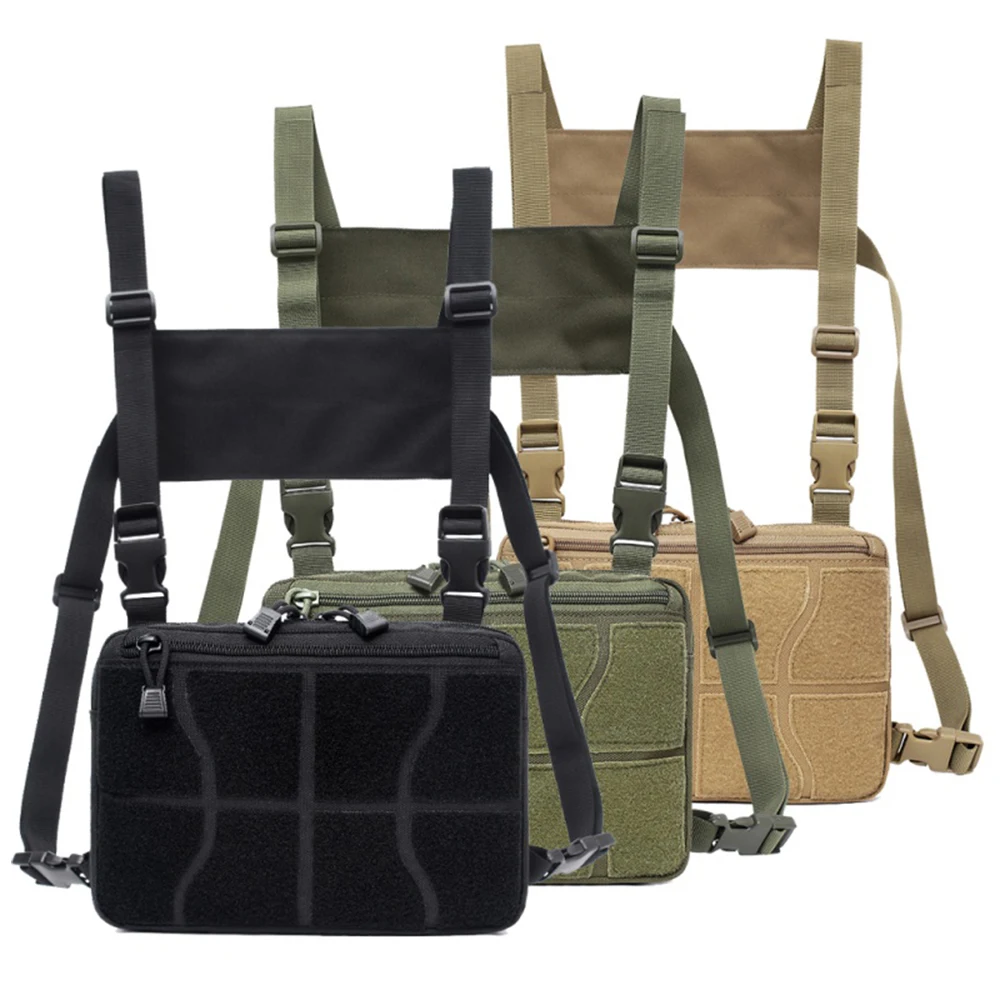 Tactical Chest Bag Adjustable Chest Rig Shoulder Bag Waist Packs Chest Recon Bag Tools Pouch Hiking Field Hunting Accessories