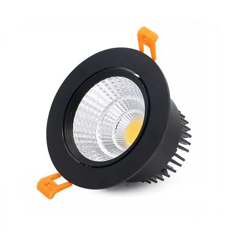 Foco de luz LED COB regulable, empotrado en el techo, para el hogar, Iluminación comercial, AC85V-265V5W7W9W12W15W18W