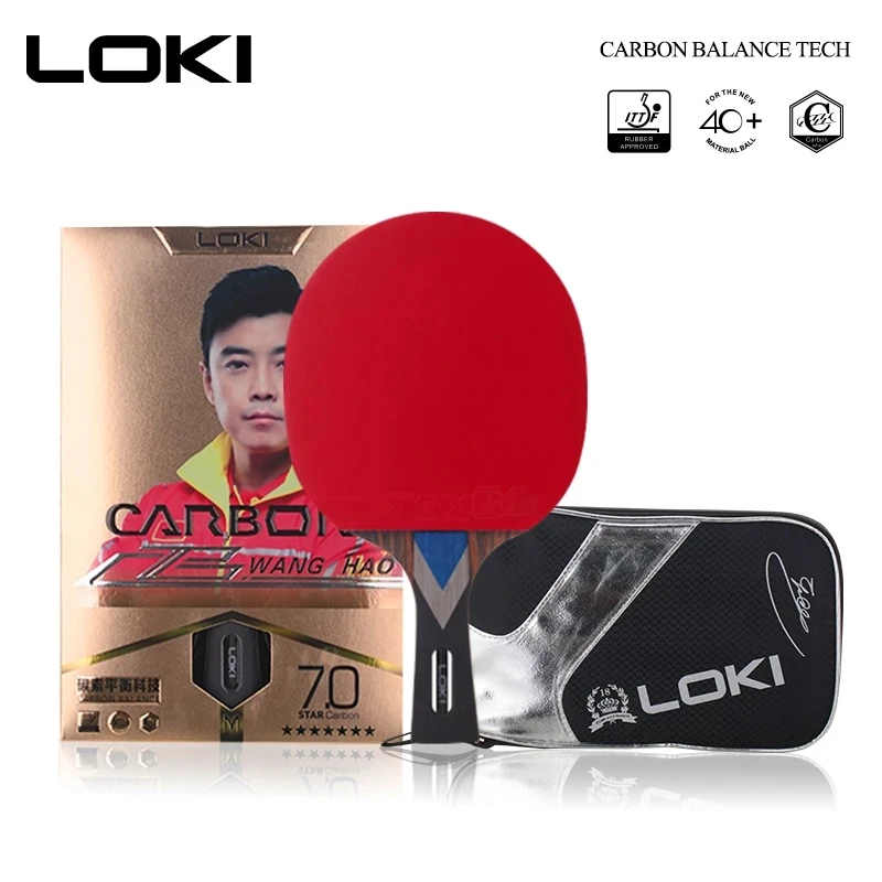 LOKI 7 Star Professional Table Tennis Racket Carbon Tube Tech PingPong Bat Competition Ping Pong Paddle for Fast Attack and Arc