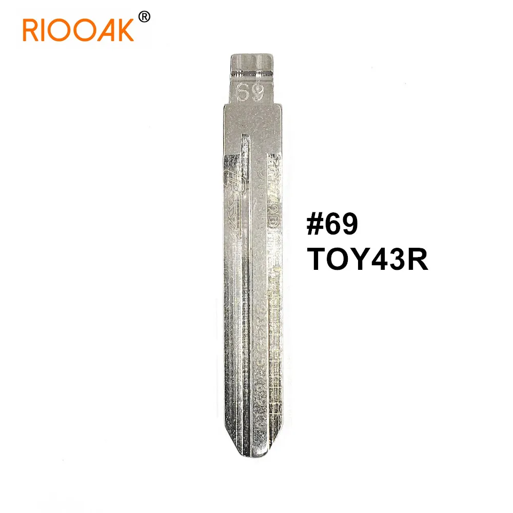 

10pcs 2 IN 1 Lishi TOY43R #69 Engraved Line Key Blade Scale Shearing Teeth Cutting Key Blank for Subaru XV/Great Wall/old Toyota