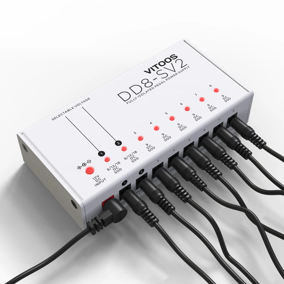 Vitoos DD8-SV2 ペダル電源 ハイパワーデジタルエフェクター