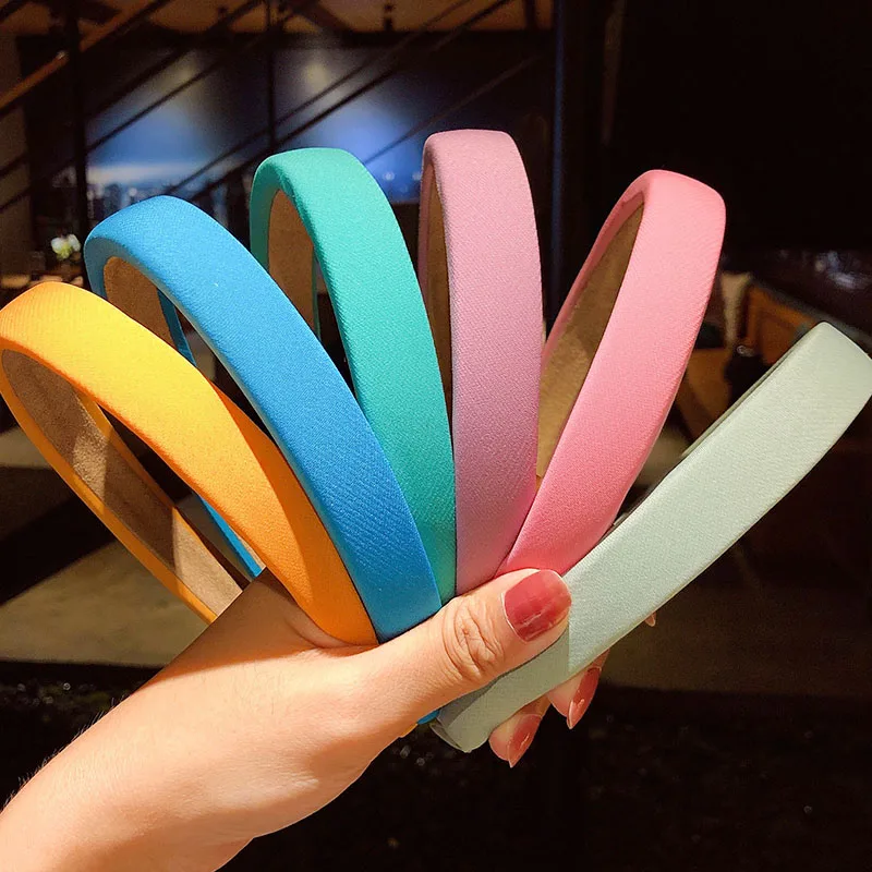 New Women Girls Cute Candy Colors Sponge Simple Hairbands Sweet Hair Holder Headband Hair Hoop Fashion Hair Accessories