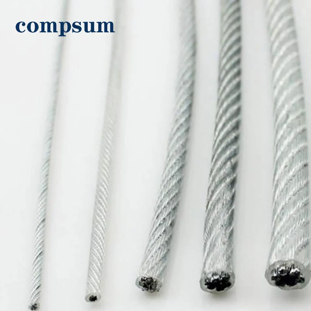 304 stainless steel plastic coated wire rope pvc cable