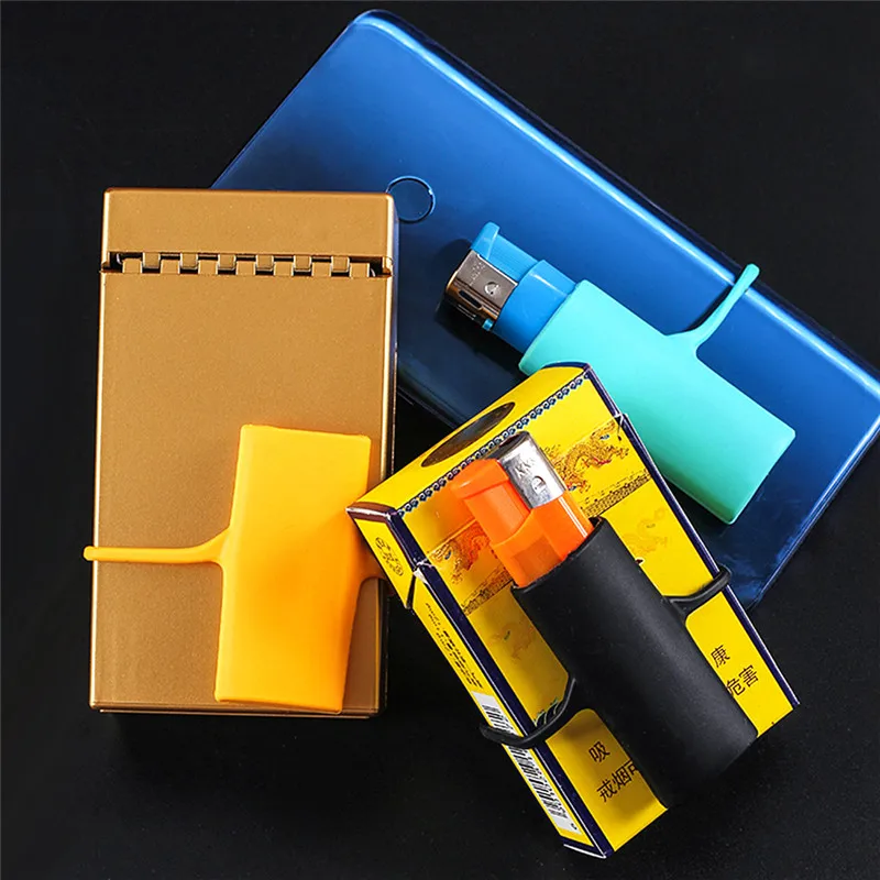 Silicone Lighter Case Portable Cigarette Cover Nonslip Lighter Casing Protector Smoking Accessories for Men Women