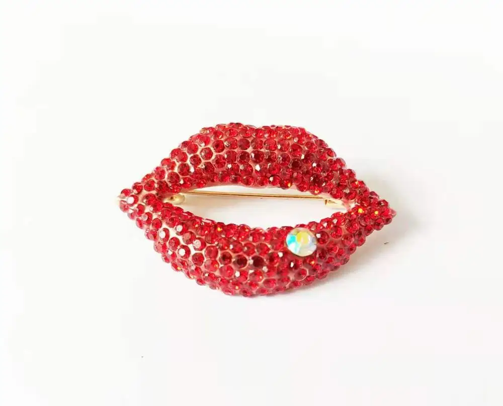 

10pcs Lip brooches for women DIY jewelry accessories L13