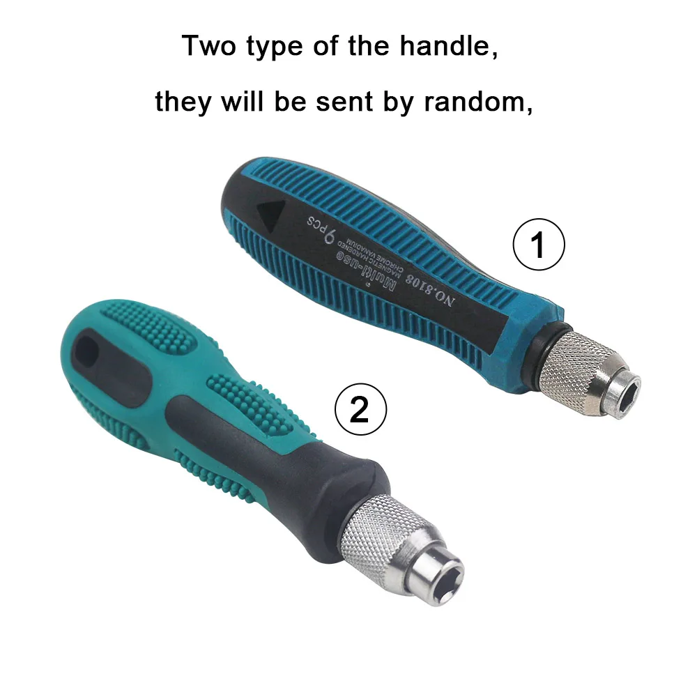 9 In 1 Precision Obeng Set Bit Alat Screw Driver Magnetic Multi-Penggunaan Slotted Phillips Obeng untuk Rumah alat