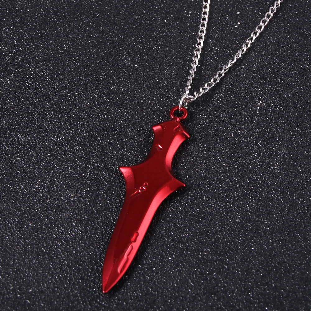 Anime Shaman King Necklace Yoh Asakura Tao Ren Sword Pendant Necklace For Women Men Cosplay Jewelry Accessories