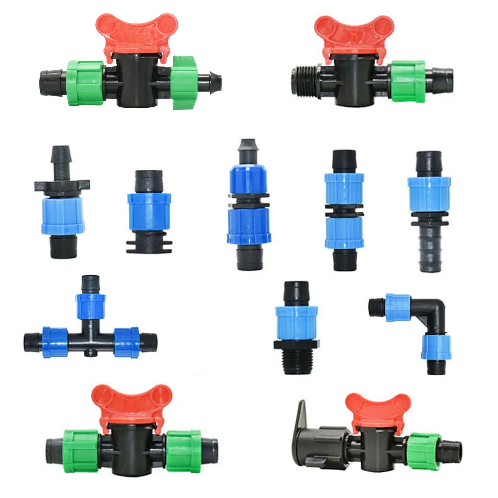 2pcs16mm Irrigation Drip Tape Connectors Farm Water Saving Irrigation System Hose Joint Garden Tap Water Coupler