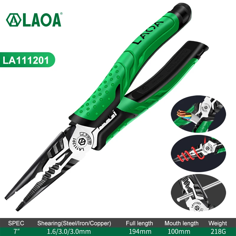 LAOA-Alicates diagonales multifunción de 7 pulgadas, cortador de