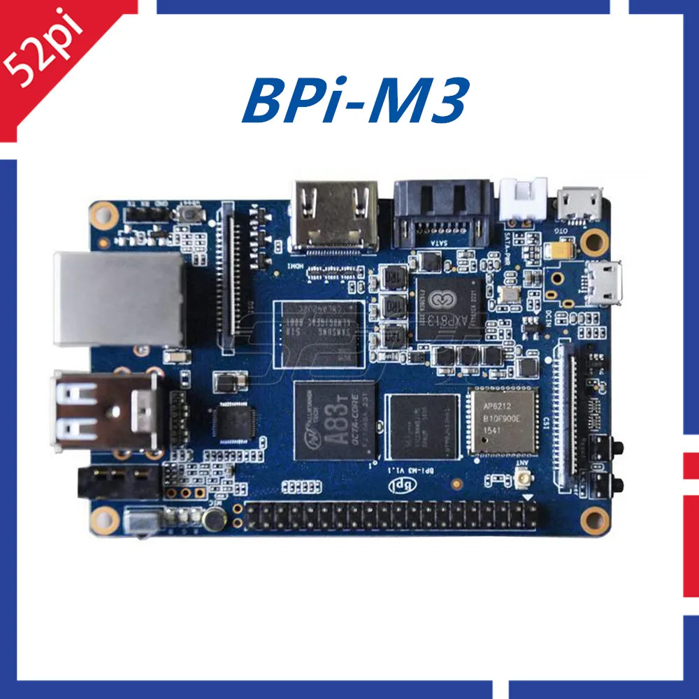 

Banana Pi M3 BPI-M3 A83T Octa-Core (8-Core) 2GB RAM with WiFi & Bluetooth4.0 Open-Source Demo Single Board