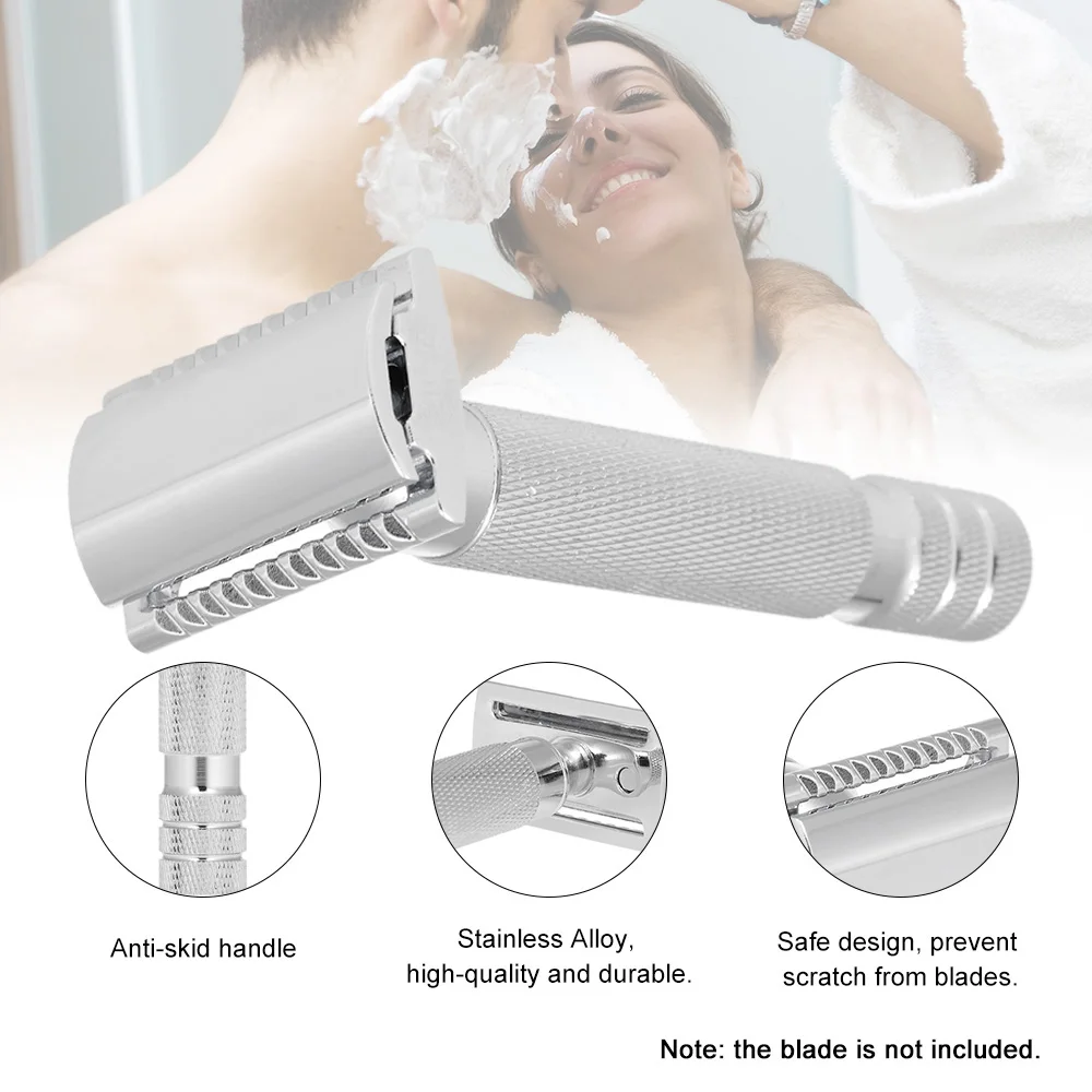 Double Edge Safety Razor Detachable Shavers Stainless Travel Metal Steel Handle Safety Double Edged Shaver Face Razor